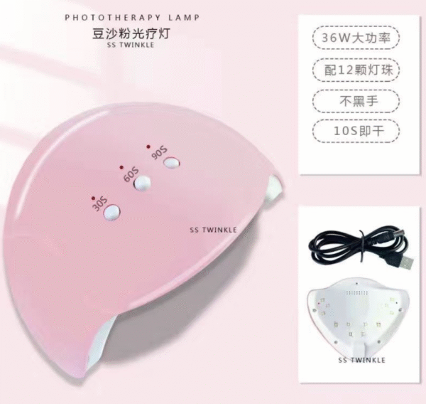 UV LED Nail Lamp, UV Light for Nails Dryer for Gel Nail Polish Curing Lamp with Sensor 2 Timers SUN9C Pink Gift for Women Girls
