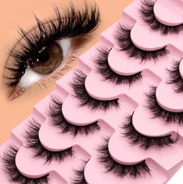  Looks So Natural, False Eyelashes, Shy', 12 mm, Includes 5 Pairs Of Lashes, Contact Lens Friendly, Easy to Apply, Reusable Strip Lashes,  Glue On